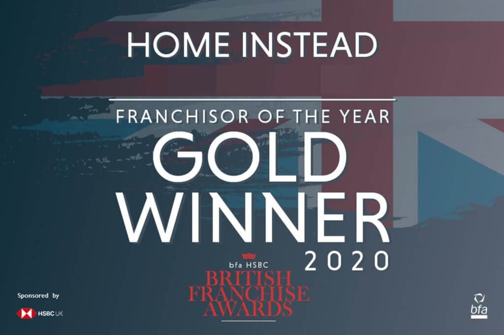 Home Instead wins Gold Franchisor of the Year 2020 at the British Franchise Awards, sponsored by HSBC UK. - Home Instead